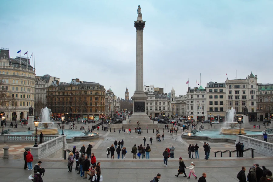 Foto en Trafalgar Square de Londres
