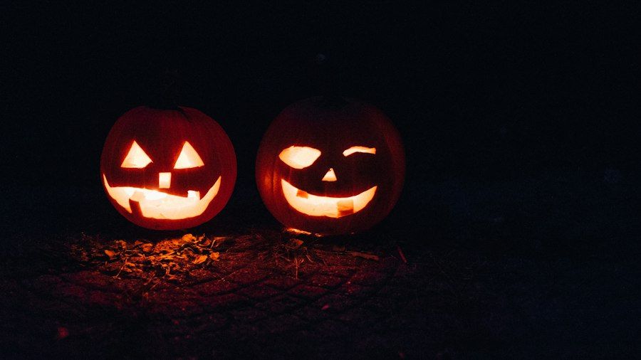 Calabazas de Halloween iluminadas