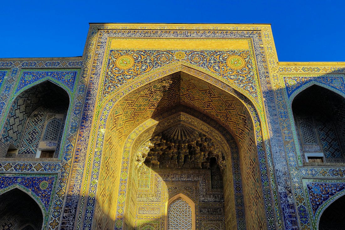 Plaza del Registán, en Samarcanda (Uzbekistán)