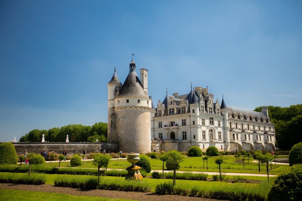 Castillo de Chenonceau desde los jardines, valle del Loira